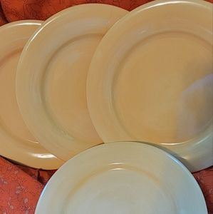 RARE! 4 Dinner Plates, Excellent! Tahoe Yellow, Tabletops Unlimited, Gallery